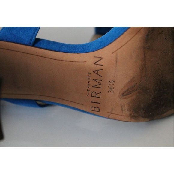 Alexandre Birman Lolita 90 Suede Block Sandal in Sapphire Night Shade Size US 6 - Picture 11 of 11